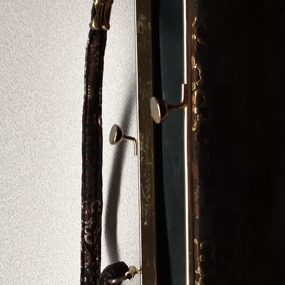 Genuine Vintage 40s/50s Era Evening Bag Asian Inspired Design - Picture 7 of 11